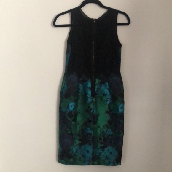 ⭕️ PRICE FIRM Anthropologie Leifs Dottir Size 2 Green and Blue Floral Lace Dress - Picture 5 of 8